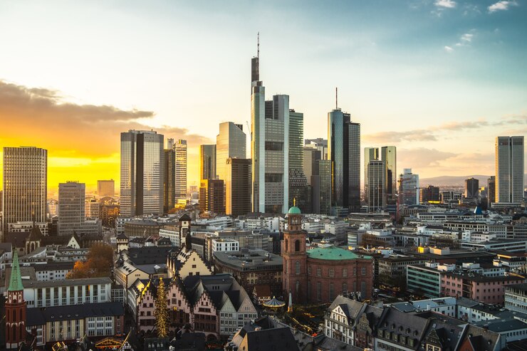 cityscape-frankfurt-covered-modern-buildings-sunset-germany_181624-12287