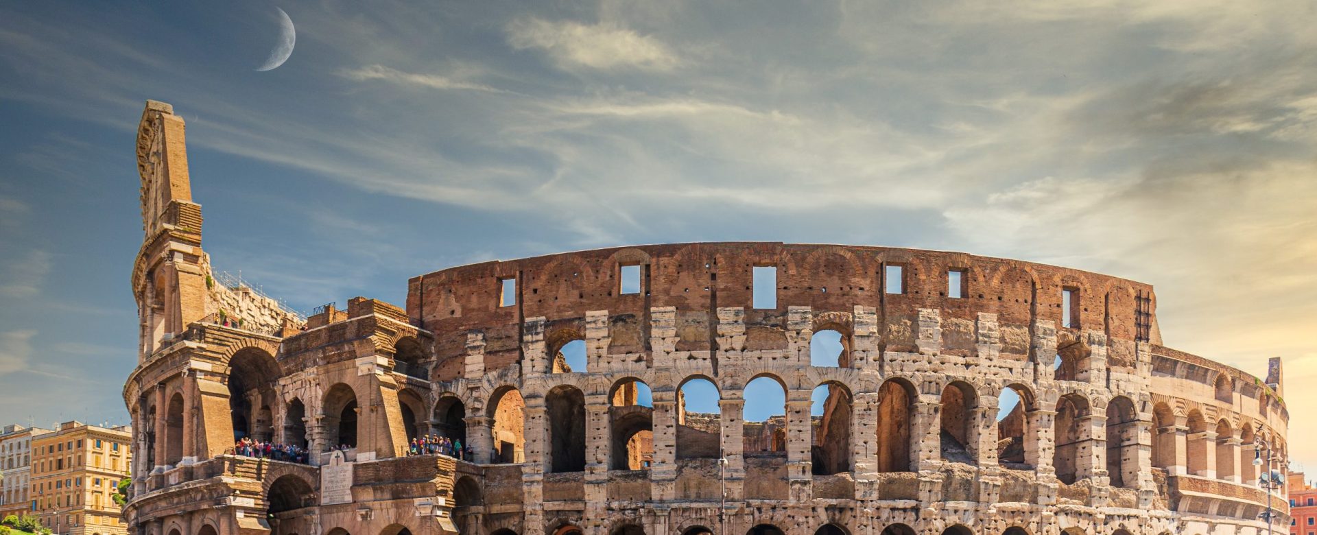 A breathtaking shot of the Colosseum amphitheatre located in Rome, Italy